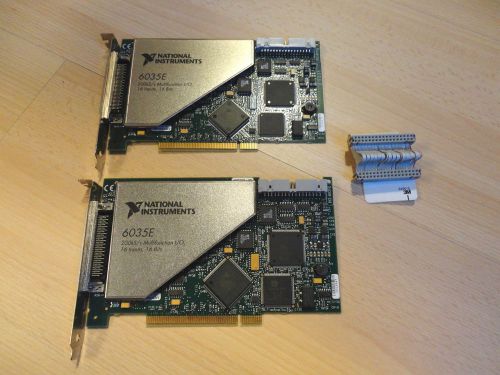 LOT of 2 National Instruments 6035E NI DAQ Cards and cable, 16 bit Analog Input