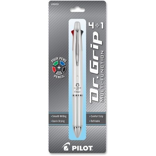 Dr. Grip Multi 4Plus1 Retractable Pen/Pencil - Assorted Ink - White - PIL36222
