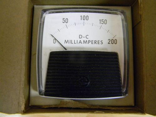 Analog Panel Meter by GE D-C 0-200 Milliamperes