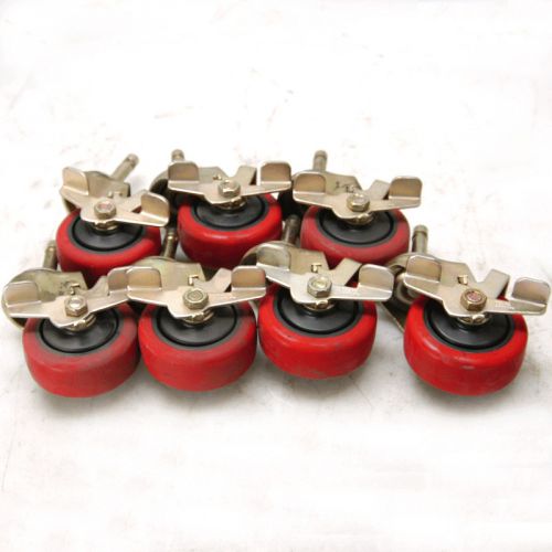 Lot of 7 new faultless swivel polyurethane caster 3&#034; x 1-1/4&#034; wheels for sale
