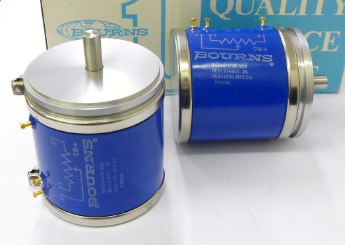 Bourns 3450h-hyb-202  2k ohm 10-turn 5w hybritron element potentiometer nos 1 pc for sale