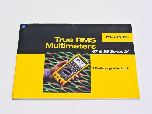 Fluke Users Manual in German 87 &amp; 89 Series IV