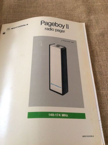 Vintage Motorola Pageboy 2 Two Radio Pager Manual