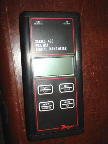 Dwyer digital manometer 0 to 500 psi 9 v battery 490-5 |lv1| for sale