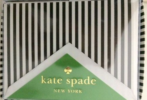 KATE SPADE Monogram Z Note Cards Box Set With Stripes STATIONARY