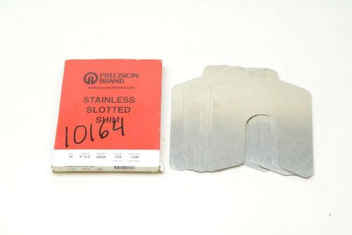 NEW PRECISION BRAND 42535 SLOTTED SHIMS 5X5IN 1-5/8IN SLOT 0.015IN GAUGE D408633