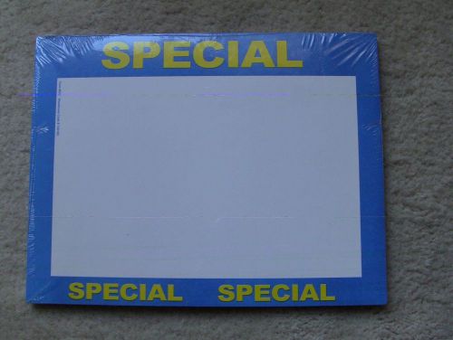Paper/Cardstock Store Display Sale Sign ~&#034;SPECIAL&#034; Blank Store Paper Signs 50-ct