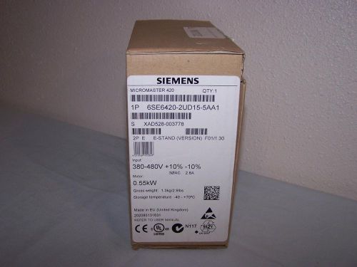 SIEMENS 6SE6420-2UD15-5AA1 MICROMASTER 420 INVERTER NEW IN SEALED BOX