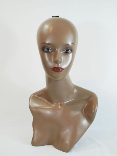 Female Mannequin Head with Bust - Wig/Hat Display, Beverly Johnson