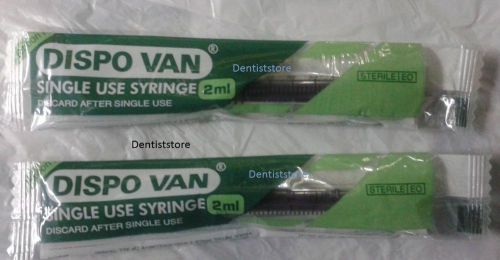 2ml Syringes with Sharp Tip Needle DISPOVAN FREE SHIPPING
