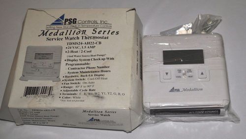PSG Medallion TDMS24-AH22-CB Service Watch Thermostat Programmable White NOS