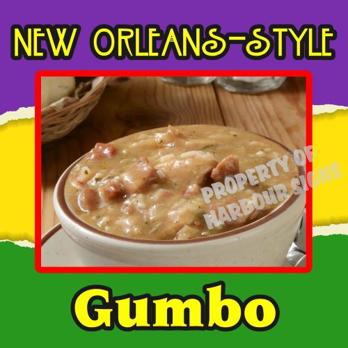 New Orleans Style Gumbo Decal 14&#034; Food Truck Concession Restaurant Vinyl Menu