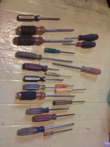 Vintage Various Phillips cross screwdrivers Toolbox Steampunk shop GREAT TOOLS!