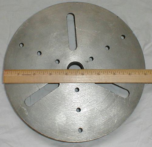 2 Lathe Face Plates Cast Steel &amp; Aluminum Machinist Tools 10&#034; &amp; 9&#034;