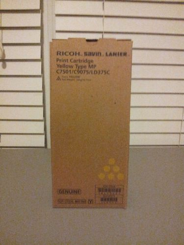 Genuine Ricoh Savin Lanier Print Cartridge Yellow MP C7501 C9075 LD375C 841360