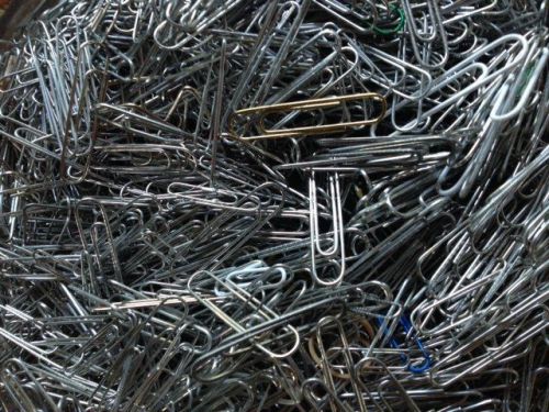 Lot of used paper clips - Regular &amp; Jumbo - Approx 8 pounds