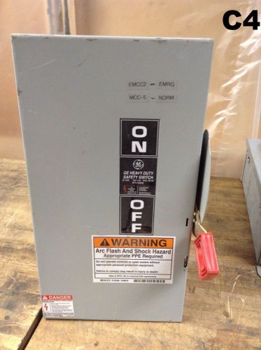 General electric safety switch 60a 600vac 60hp cat no thn3362 model 10 for sale