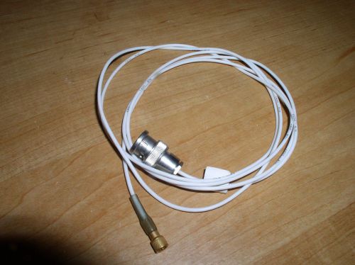 PCB coaxial cable, white FEP jacket, 5-ft, 10-32 plug to BNC