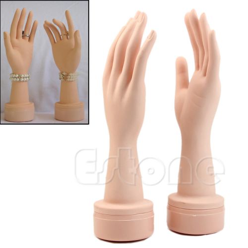 Adjustable Nail Art Fake Hand For Training and Display Ring Watch Display Stand
