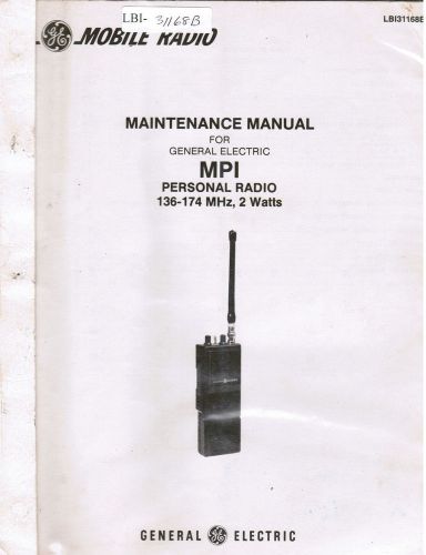 GE Manual #LBI- 31168 MPI Personal Radio 136-174 MHz