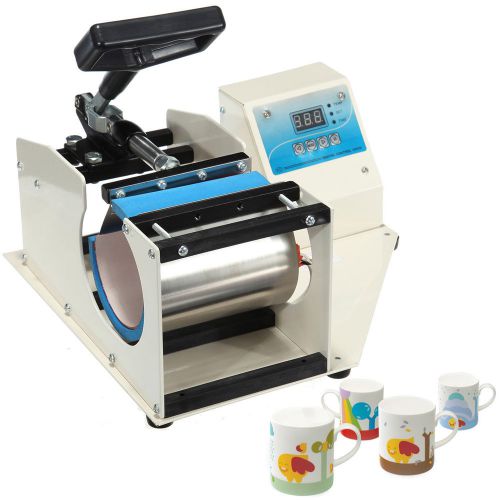 Automatic digital timer cup coffee mug heat press transfer sublimation machine for sale