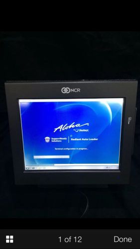 NCR Aloha P1230 12&#034; LED Touchscreen Terminal with MSR W/ WEPOS 7 POS