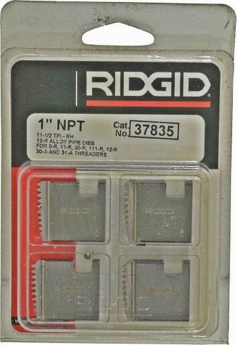 Ridgid 37835 pipe threading dies 1&#034; 12r npt 11-1/2&#034; tpi pack of 4 usa made for sale