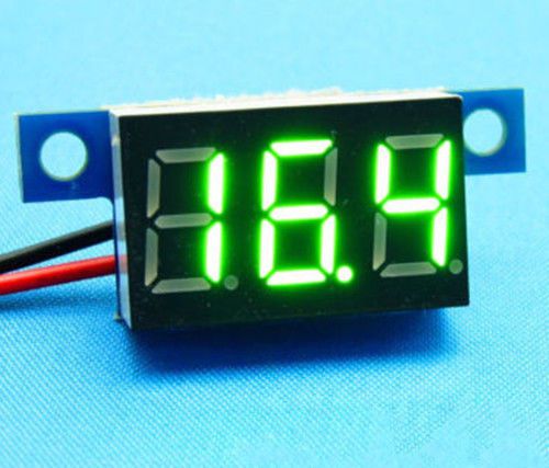 Dc 3.3v - 30v green led panel meter mini lithium battery digital voltmeter good for sale