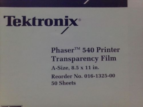 Tektronix Transparency Film For Laser Printers and Copiers 8.5&#034; x 11&#034;  50 sheets