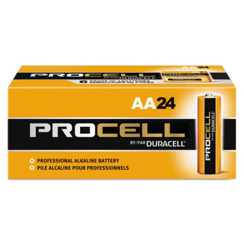 Procell alkaline batteries, aa, 24/box for sale