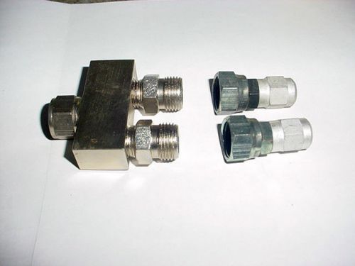 Nos binks air / fluid manifold &amp; 1/2&#034; npt hose fittings 72-500 paint gun sprayer for sale