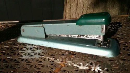 Vintage bates 56 heavy duty industrial steel metal green stapler made in usa for sale