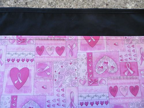 Pink Ribbon on Pink 3 Pocket/Waist/Waitress apron