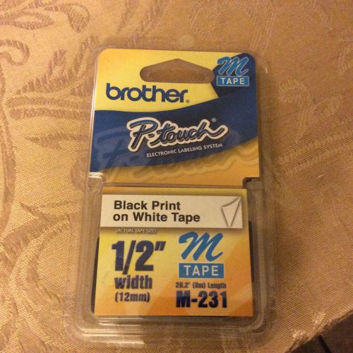 Brother M231 P-Touch Label Tape, PTouch MK-231S PT-65, PT-70, PT-85
