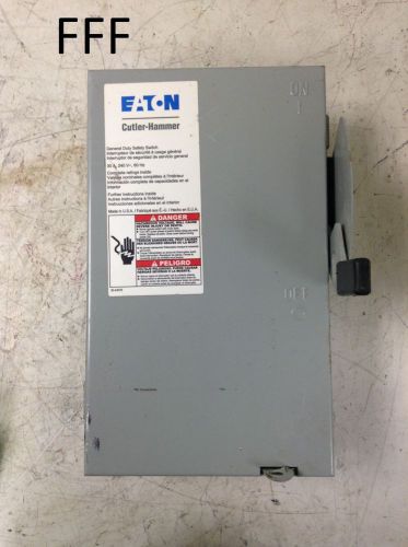 Cutler hammer 30 amp fusible safety disconnect dg321ngb 120/240 vac for sale