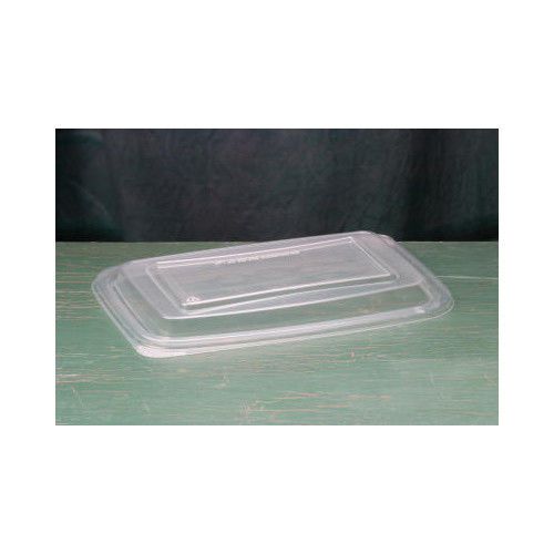 Genpak Plastic Microwave Safe Rectangular Container Lid in Clear