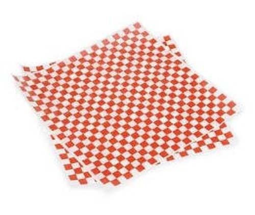Red white checkered food basket liners wrapping tissue 100 count  12x12&#034; sheets for sale