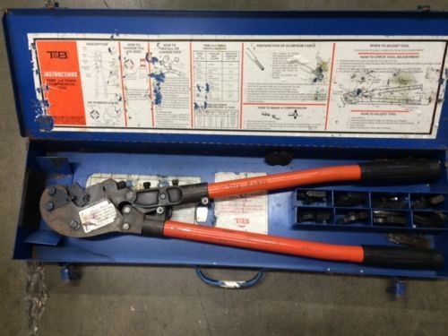 USED Thomas &amp; Betts TBM6S Shure-Stake Compression Tool w/ Die Sets and Case