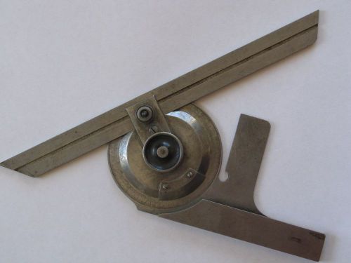 Machinist precision protractor bevel angle miter gauge level german degree vinta for sale