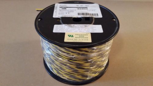 Anixter 20AWG High Temp Teflon Yellow and Black Twisted Pair Wire 500ft Roll