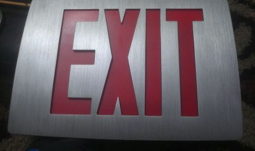 Single face die cast aluminum exit sign red led and letters