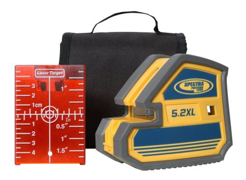 NEW Spectra 5.2XL Multi-Purpose 5 Point and CrossLine Laser with Soft Carrying