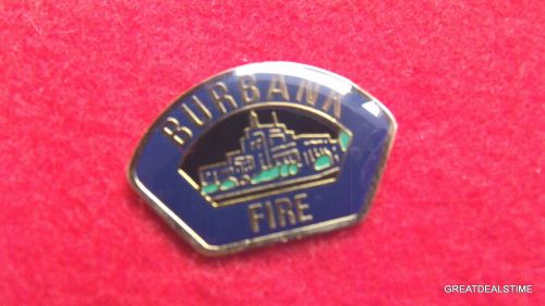 BURBANK CA, Fire Dept Badge,Fireman Mini PATCH SUIT LAPEL PIN,Firefighter SHIELD