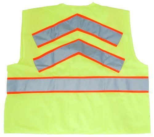 Condor 1yal8 high visibility safety vest class 2 m lime 3m scotchlite reflective for sale