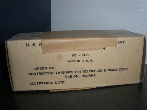 One NOS Farnsworth TV &amp; Radio Vacuum Tube VT165 New Tubes Navy Ken Rad