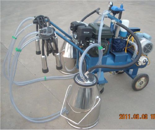 Gasoline+electric hybrid milking machine - cows - double tank - factory direct - for sale