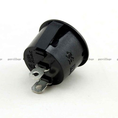 5pcs AC 3A/6A 250V ON-OFF SPST 2 Pins Round Boat Rocker Switch For Dispenser Lab