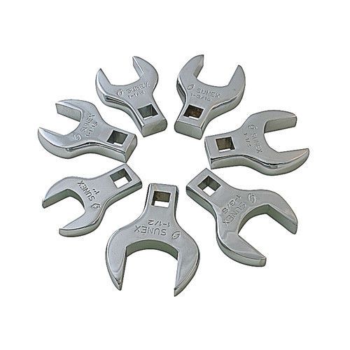 Sunex tools 7pc 1/2&#034; drive sae jumbo straight crowfoot wrench set 9720 new for sale