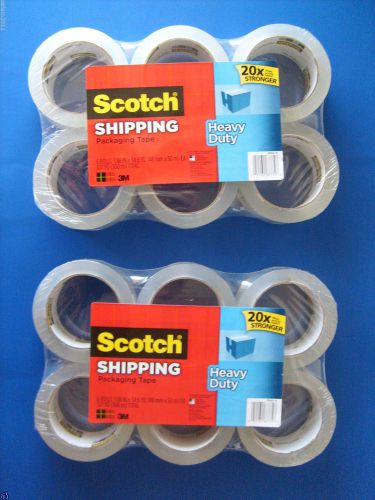 Scotch 3M 3850 Shipping Dispensers Packaging Tape  1.88&#034; x 54.6 yds. 12 Rolls  ?