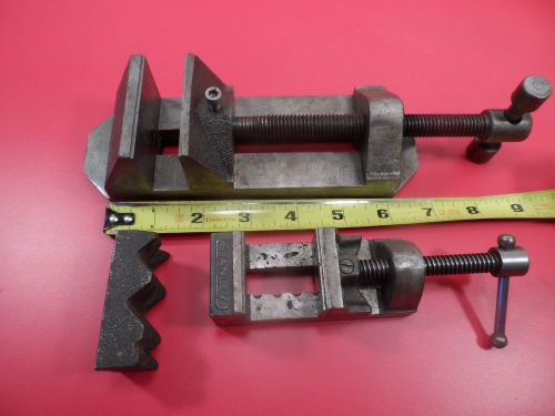 Machinist Tools: Lot of 2 Drill Press Vises, Stanley and Other